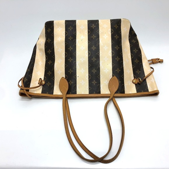 Louis Vuitton Monogram Rayleur Neverfull MM Tote Bag Brown - Picture 4 of 10